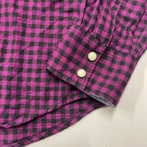 リーバイス ギンガムチェック ネルシャツ 長袖シャツ Mサイズ メンズ パープル 紫 スリムフィット SLIM FIT_画像5