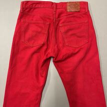 Levi's リーバイス 90s 501 ジーンズ デニム パンツ 501xx W32 レッド 赤 MADE IN USA アメリカ製 メンズ ボトム カラーパンツ 後染め_画像2