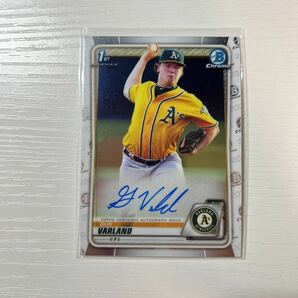 2020 Bowman Chrome Gus Varland autoの画像1