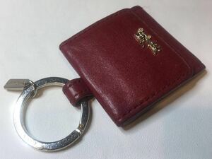 coach Coach key ring red leather 