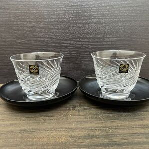 HOYA Crystal カップソーサー2セット