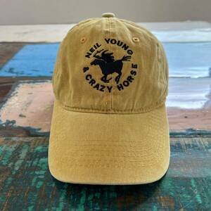 レア 90's NEIL YOUNG & CRAZY HORSE キャップ ビンテージ VINTAGE 帽子 cap RARE