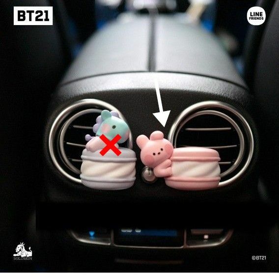 COOKY BT21 minini 車用芳香剤 ( レッド ローズの香り)