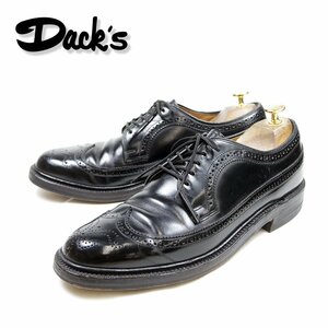 9D надпись 27cm соответствует Dack's Dux длинный wing chip платье обувь medali on вне перо кожа обувь черный чёрный /U8759