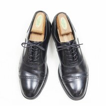 9 D表記　27cm相当　FLORSHEIM　フローシャイム 　ストレートチップ　キャップトゥ　内羽根　レザー　革靴　ブラック　黒　/U8534_画像2