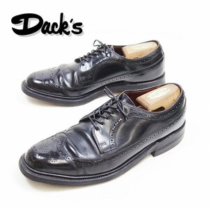 9 F表記　27cm相当　Dack's Finest Quality　ダックス　フルブローグ　ウィングチップ　内羽根　ドレスシューズ　ブラック　革靴　/U8540