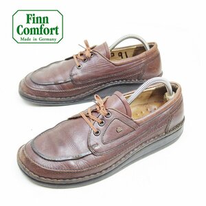 43表記　27cm相当　Finn Comfort　フィンコンフォート　3ホール　Uチップ　革靴　レザーシューズ　ドレスシューズ　ブラウン　茶　/U8799