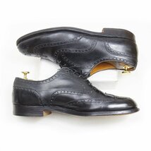 60s~70s　27.5cm相当　Alan McAfee　アランマカフィー　英国製　ウィングチップ　フルブローグ　内羽根　レザー　革靴　ブラック　黒/U8676_画像4