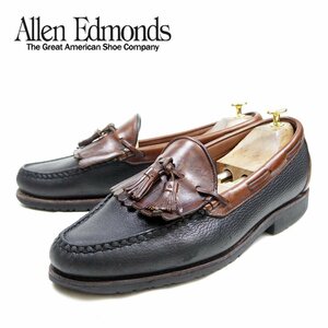 11D надпись 29cm соответствует Allen Edmonds Nashuaa Len Ed monzna Sure стеганый кисточка Loafer платье обувь кожа обувь чёрный чай /U8760