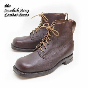 43 inscription 27.5cm corresponding Sweden army combat boots leather boots leather shoes leather boots military Brown tea /U8713