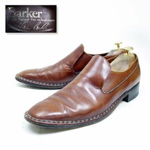 英国製　12表記　30cm相当　Barker バーカー　スリッポン　ローファー　革靴　レザーシューズ　ブラウン　イングランド製　高級靴/U8942_画像1