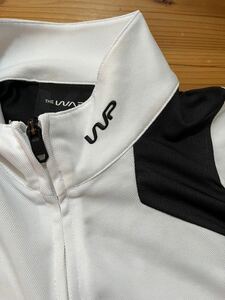 送料込み！THE WARP 半袖シャツ ザワープス 白×黒 ツートン Lサイズ GOLF ゴルフウェア モノトーン ホワイト