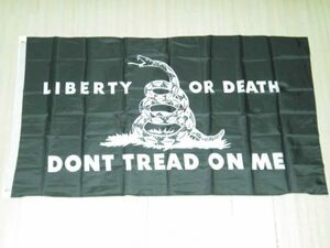 Dont tread on me アメリカ海軍旗 大型フラッグ 4号 150X90cm 黒 DM便発送