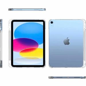 a-992 iPad 10.9 第10世代 2022 ケース 鉛筆ホルダー Pencil 収納可能 Cavor iPad 10 ケース Case 軽量 -(透明)