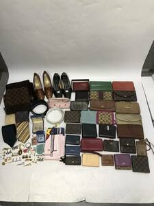 ブランド小物　ジャンクまとめ　48点+ネクタイピンまとめ　Louis Vuitton/GUCCI/CELINE/CHANEL/FENDI　ジャンク品