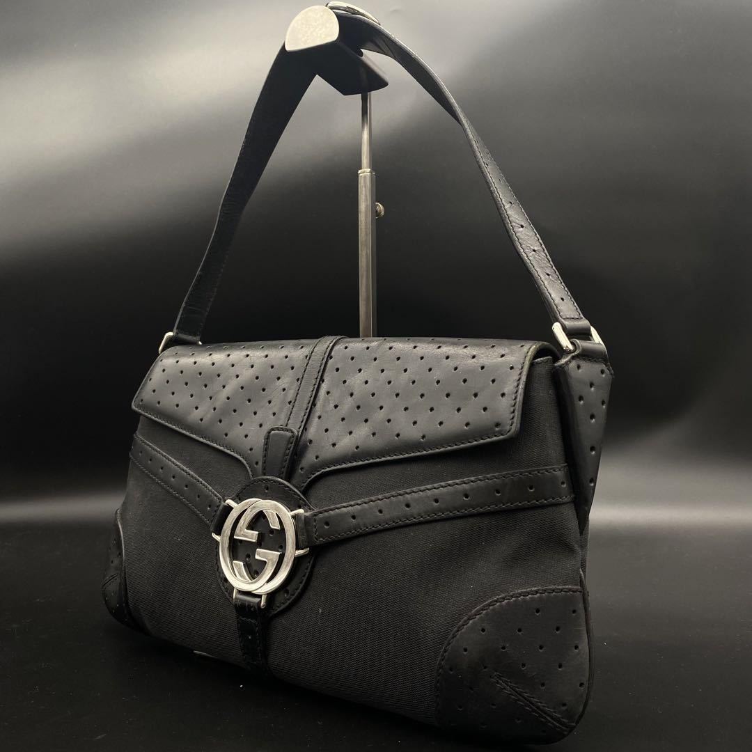展示品 GUCCI グッチ ジャッキー ワンショルダー ハンド バッグ レザー