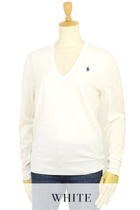 新品 アウトレット b1134 Lサイズ レディース Vネック ピーマ コットン セーター polo ralph lauren ポロ ラルフ ローレン