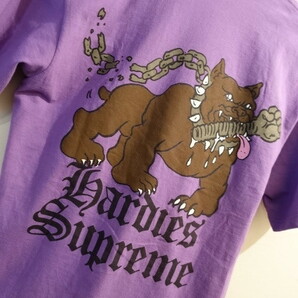 Supreme Tシャツ 23SS 美品 紫 Hardies Dog Tee サイズSの画像6