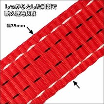 ナイロンスリングベルト 幅35mm×1m【1本】赤 耐荷2000kg CE規格品 荷吊りベルト ベルトスリング/22э_画像3