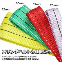 ナイロンスリングベルト 幅35mm×1m【1本】赤 耐荷2000kg CE規格品 荷吊りベルト ベルトスリング/22э_画像10