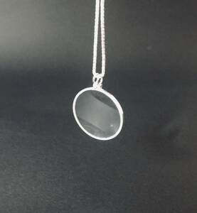 #205 insect glasses magnifier necklace silver pendant magnifier 