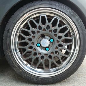 『psi』 BMW ミニ ABA-MF16S R56 クーパーS WORK Seeker CX 17 × 7J +38 4穴 アルミホイール4本セット H19年式の画像9