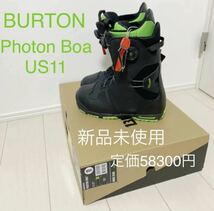 新品未使用 BURTON Photon Boa Black/Green US11 フォトンボア_画像1