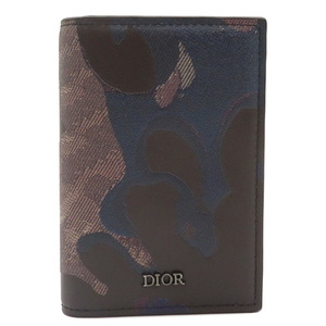  Dior card-case camouflage pattern card holder Brown leather 2ESCH138UCN DIOR×Peter Doig cam f Large .