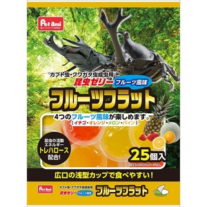 Petami フルーツフラット昆虫ゼリー　フルーツ風味　25個入　10袋セット 送料無料