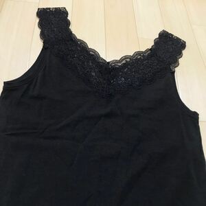  Uniqlo race tank top black xl size beautiful goods lady's a23