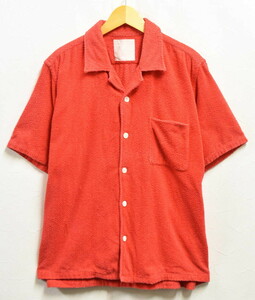 COMME des GARCONS HOMME com *te* Garcon Homme . collar short sleeves shirt pie ru ground red men's M corresponding (35176