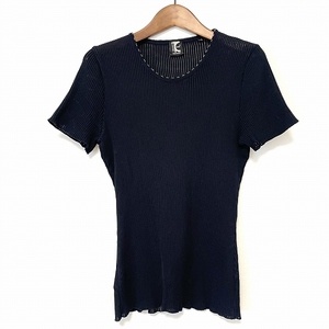 #snc トリコシック Tricot Chic カットソー 半袖 ニット リブ ラメ 48 大きいサイズ 紺 レディース [829615]