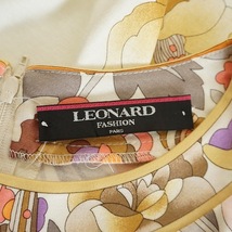 #spc レオナール LEONARD カットソー LL ベージュ 半袖 花柄 大きいサイズ レディース [748705]_画像5