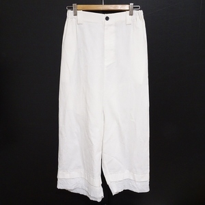 #sncmefusenso Uni ko. manner pants 40 white sarouel pants wide deformation lady's [773278]