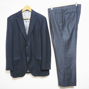 #wnc ハケットロンドン HACKETT LONDON スキャバル SCABAL シングルスーツ 濃紺 グレー S2B バイカラー 本切羽 メンズ [828465]