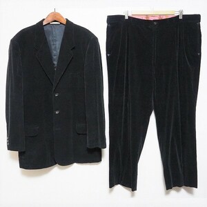 #wpc パパス Papas シングルスーツ 52 黒 S3B コーデュロイ カシミヤ混 メンズ [814838]