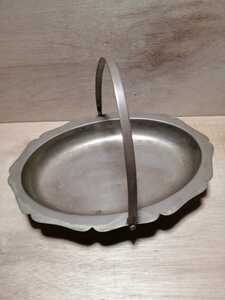  silver plate hand attaching tray 1920 period England [EPAI ] width 28. tray O-Bon kitchen kitchen sweet dish 16KT14q1
