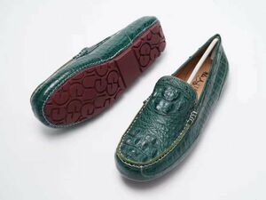  size possible selection wani leather crocodile original leather worker hand work men's shoes leather shoes Loafer leather shoes light weight slip-on shoes driving shoes 