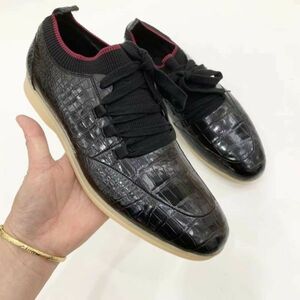  popular socks shoes size selection possible crocodile original leather driving shoes wani leather men's walking shoes sneakers low cut 