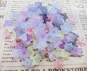  Mini flower beads [120 piece ] deco parts plastic parts flower Mini size 