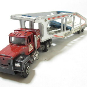 [au2 NN4760] 80s YONEZWA DIAPET ダイヤペット 1/50 AUTO TRANSPORTER MACK TRUCK ヨネザワ 米澤玩具 昭和 レトロ ミニカーの画像1