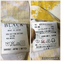 ◆Black by moussy ブラックバイマウジー 半袖カットソー 総柄 薄手 レーヨン ストレッチ入 日本製 サイズ1 レディースS 美品　　_画像3