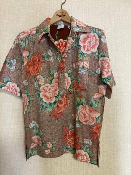 70s VINTAGE Jantzen　リバースプリント　総柄アロハシャツ　USA製