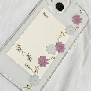 ハンドメイド　お花のスマホケース　iPhoneケース