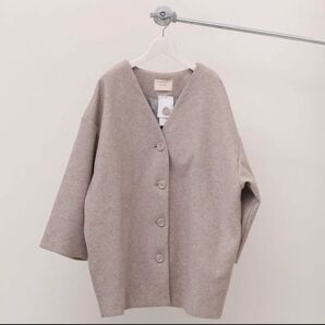 【ap retro】 2022 A/W ノーカラーVネックミディコート