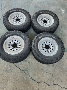 社外アルミ　15インチ　6J　5H-139.7　BFGoodrich　Mud-Terrain　T/A　KM3　LT215/75R15　100/97Q　2019年製　中古　ジムニーシエラ等に