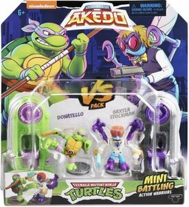 LEGENDS OF AKEDO タートルズ ドナテロ vs バクスター・ストックマン フィギュア moosetoys TMNT ミュータントタートルズ プレイセット