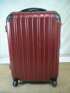 3541　赤　TSAロック付　スーツケース　キャリケース　旅行用　ビジネストラベルバック