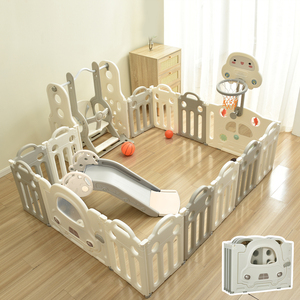  playpen slipping pcs swing folding 14 pieces set 163*206cm deformation possibility door attaching basket goal attaching toy panel baby gate 