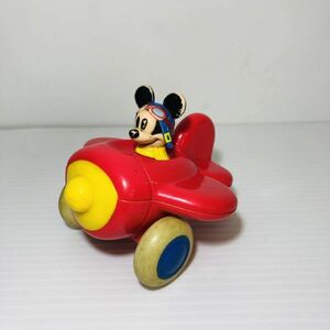 【レトロ】ディズニー ミッキーマウス 飛行機 玩具 3輪車 当時物 昭和レトロ ビンテージ アンティーク ディズニーランド 自動車 ミニカー